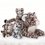 Sneeuwluipaard Pluche Set Zacht Knuffeldier Familie Cadeau, Vakantie Feestgunsten & Babyshower Cadeau
