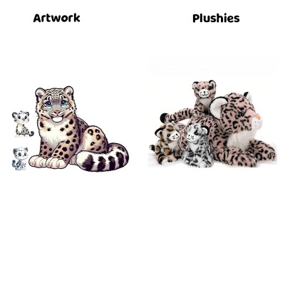 how to get Snow Leopard Plush Set Soft Stuffed Animal