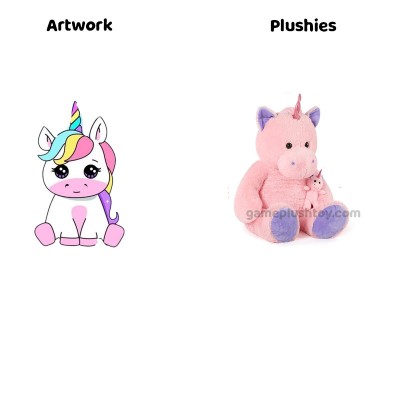 Customizing Plushies 2Pcs 4Ft Pink Unicorn Plush