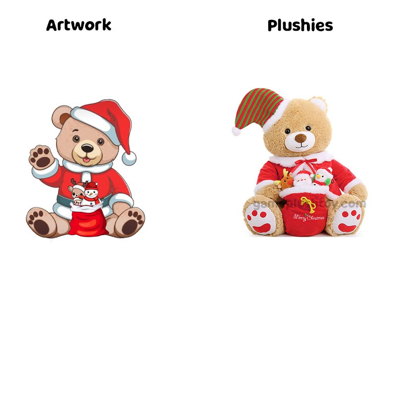 Grote kerstbeer, superzachte pluche knuffel. Perfect cadeau voor kinderen en volwassenen voor de feestdagen.