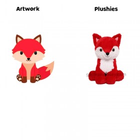 Pluche vos speelgoed 18 inch klein pluche cadeau voor kinderen en volwassenen met PP katoen vulling