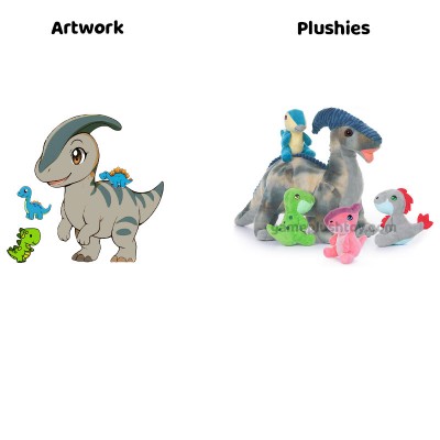 Jurassic Dinosaur Pluche Speelgoedset Zacht Educatief Knuffeldier voor Peuters & Kinderen Verjaardagscadeau Kerstcadeau