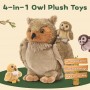 Owl Plush Toy Soft Cuddly Fluffy Stuffed Animal Gift for Home & Party Decorations