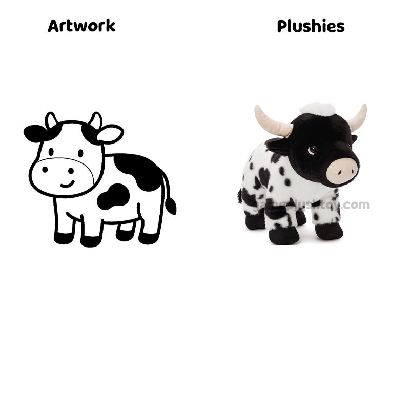 Cow Plush Toy Premium PP Cotton Filled