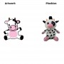 Soft Stuffed Weighted Plush Cheap Price Plush Cow Doll