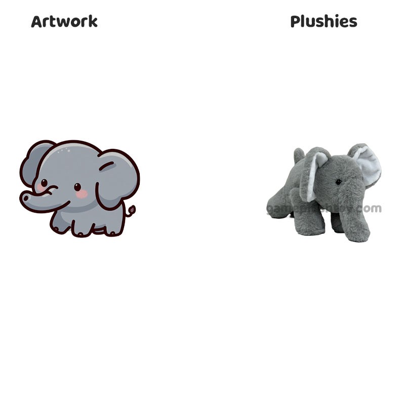 how to get Gray Elephant Plush Toy Soft PP Cotton