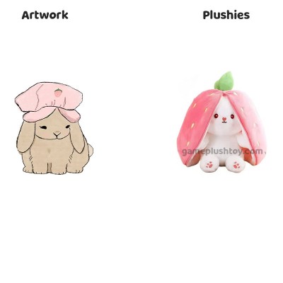 Custom Rabbit Plush Strawberry Kawaii Plush Doll