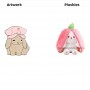 Custom Rabbit Plush Strawberry Kawaii Plush Doll