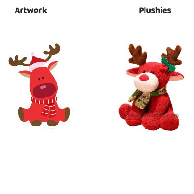 Reindeer Plush Toy Cute Colorful Animal Elk Plush
