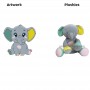 Baby Plush Elephant Toy with Colorful Accents