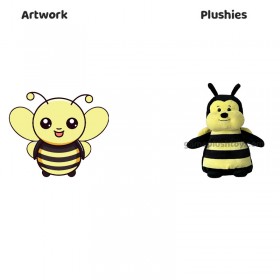 Custom Plush Honeybee Toy Stuffed Animal