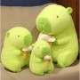 Green Capybara Plush Toy Peeling Banana by toyard