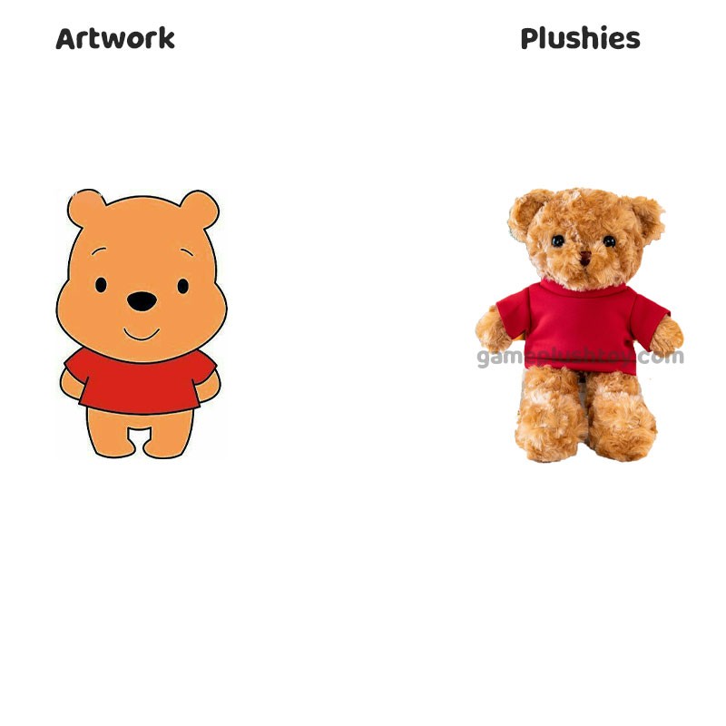 Custom Teddy Bear Plush Custom T-Shirt Logo
