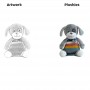 Cute Stuffed Dog Colorful