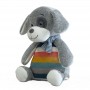 how to get Cute Stuffed Dog Colorful Scarf Spotted Gray Dog Buddy Plush Toy