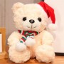 how to buy Christmas Teddy Bear Plush Custom Logo Printed Stuffed Bear for Kids