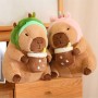 Capybara Plüschtier, Milchtee trinkendes rosa Kaninchen, süßes Capybara Plüschtier
