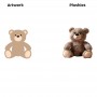 Ours en peluche marron doux pour enfants et cadeaux