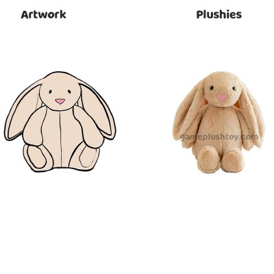 Easter Rabbit Plush Toy Long Ear Bunny Stuffed Animal Gift