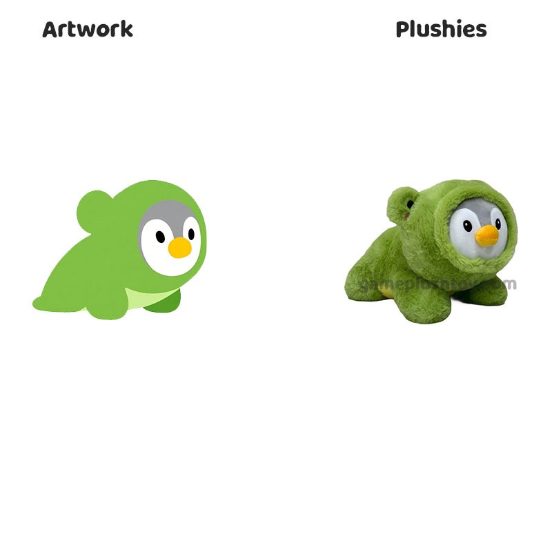 Peluche pingouin déguisé en grenouille, animal en peluche doux pour enfants