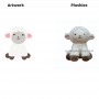 Peluche Personalizado de Oveja Juguete de Peluche Suave con Relleno de Algodón PP