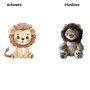 Pluche Speelgoed Baby Leeuw met Aangepast Logo Zacht Knuffeldier voor Kindercadeaus