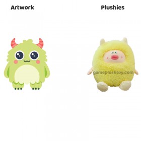 Peluche personalizado de pequeño monstruo peludo y peculiar para regalo de cumpleaños