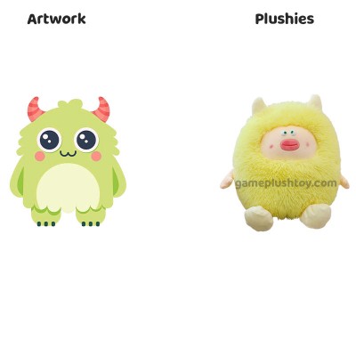 Peluche personalizado de pequeño monstruo peludo y peculiar para regalo de cumpleaños