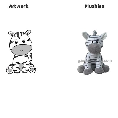 Personalisiertes Weihnachts-Zebra-Plüschtier, Mini, weich, Baby-Kuscheltier