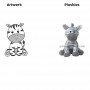 Aangepaste Kerst Zebra Pluche Mini Zacht Babyspeelgoed Knuffeldier