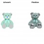 Juguete de Peluche Oso OEM Suave Color Personalizado Relleno de Algodón PP