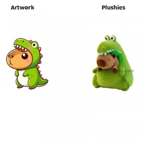 Peluche Crocodile Capybara Poupée en Peluche Amovible Cadeau pour Filles, Anti-Stress