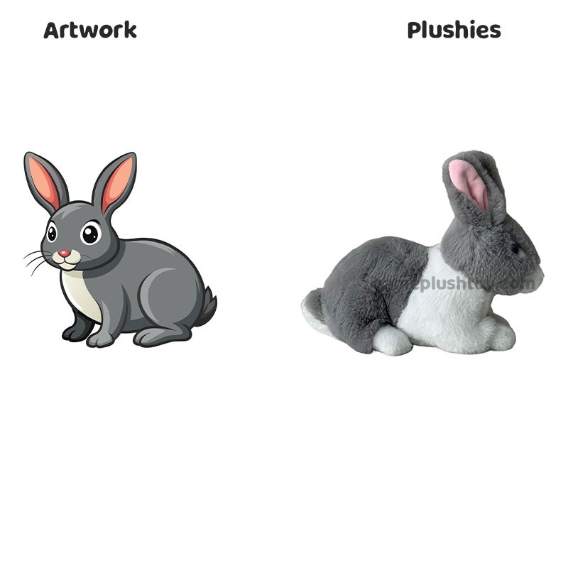 Weighted Bunny Plush Custom Soft Stuffed Rabbit