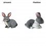 Conejo de Peluche Pesado Personalizado Suave Muñeco de Conejo de Pascua para Niños