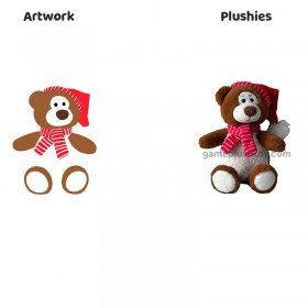 Peluche Ours de Noël Doux Jouet en Peluche avec Couleurs Personnalisées