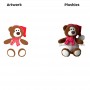 Osito de peluche navideño suave con colores personalizados