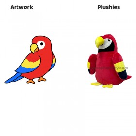 OEM Custom Plush Toy Parrot Bird Soft Stuffed Animal Plush Toy Holiday Gift