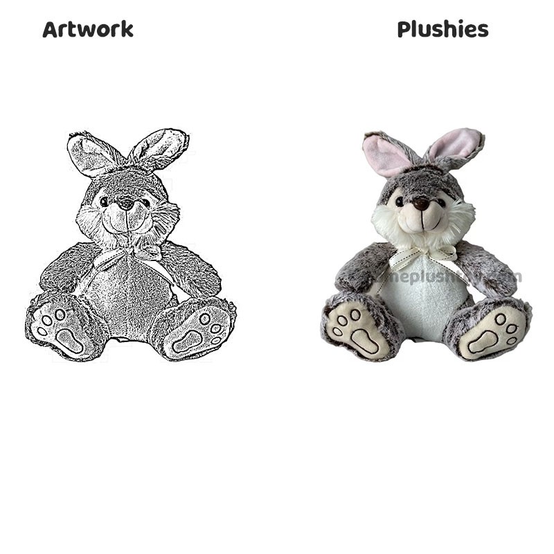 Peluche Lapin Floppy personnalisée, jouet en peluche pour bébé, cadeau