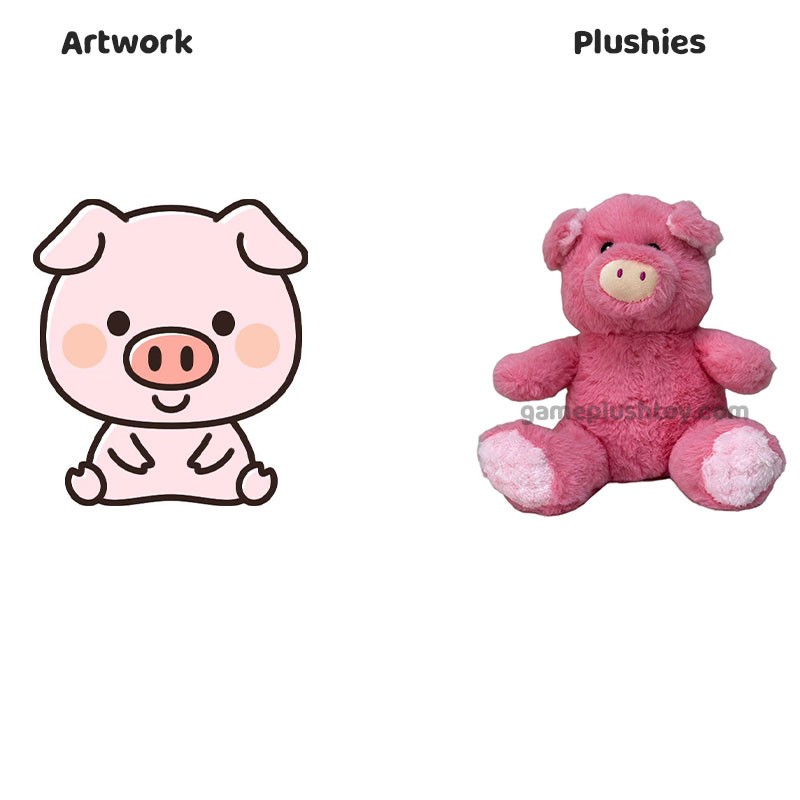 Peluche Cochon Dessin Animé Adorable Poupée Animale en Peluche Cadeau Bébé