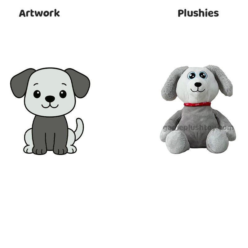 Peluche chiot aux longues oreilles, adorable jouet anime, cadeau d'anniversaire pour enfants