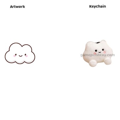 Fabricante de llaveros de peluche personalizados, pequeños llaveros de mochila suave de peluche, juguete