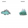 Dinosaur Plush Keychain Toy