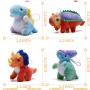 Porte-clés en peluche dinosaure, jouet doux, poupée, cadeau de fête pour enfants et tout-petits