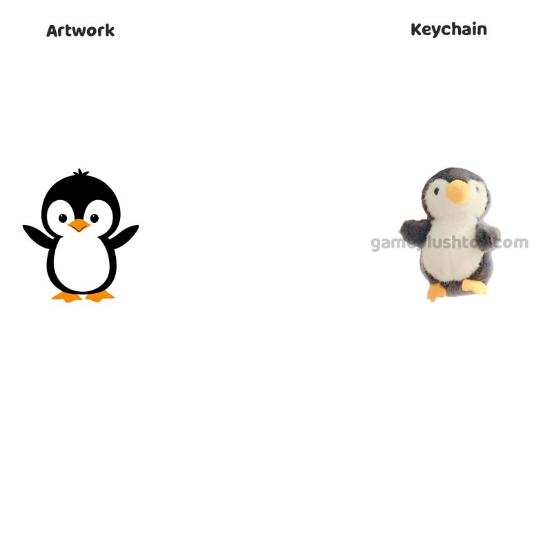 Porte-clés Mini Pingouin en Peluche, mignon, 11 cm, pendentif en peluche