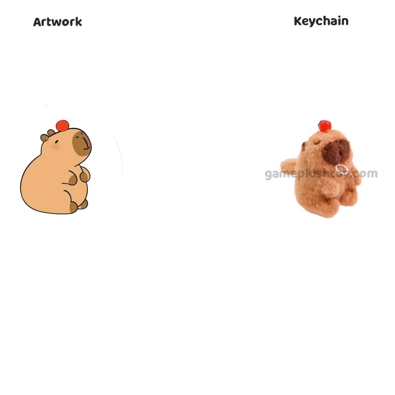 Capybara Plush Keychain