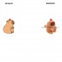 Capybara Plush Keychain