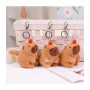 Llavero de peluche de carpincho, minijuguete suave para regalos y coleccionistas