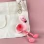 Mini porte-clés en peluche flamant rose, adorable porte-clés en peluche oiseau et pendentif pour sac