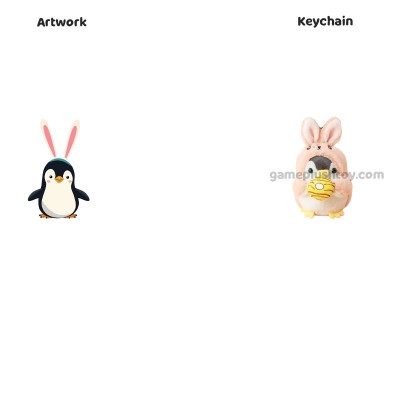 Mini Penguin Plush Keychain