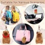 Porte-clés en peluche capybara Kawaii, pendentif animal en peluche pour sac à dos, voiture